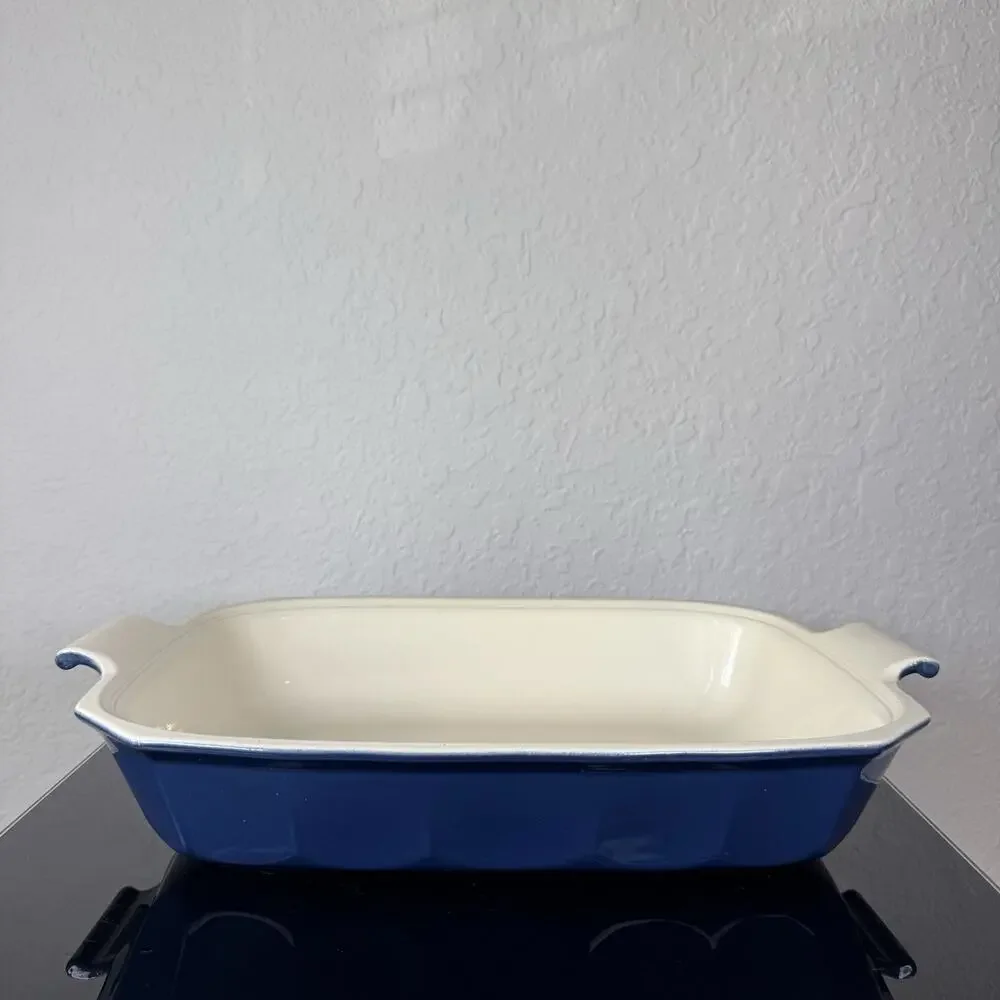 Emile Henry France Dark Blue 15” Baker, Casserole Dish Made for Williams-Sonoma - Picture 1 of 16